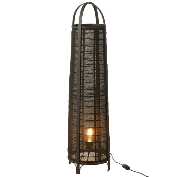 Lampe sur pied en lin style japonais