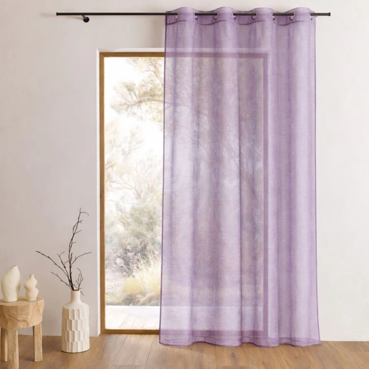 Voilage organza à fines rayures horizontales