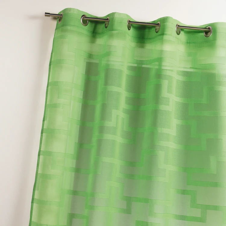 Vorhang aus Georgette mit geometrischen Orchideen-Drucken