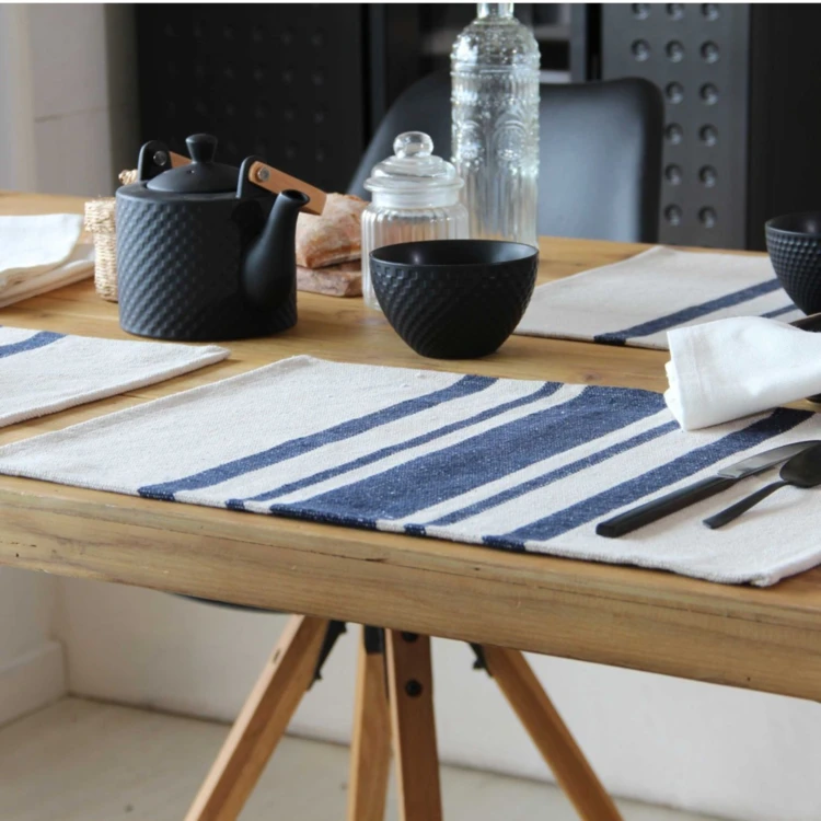 Lot de 4 Sets de table coton épais Rustique