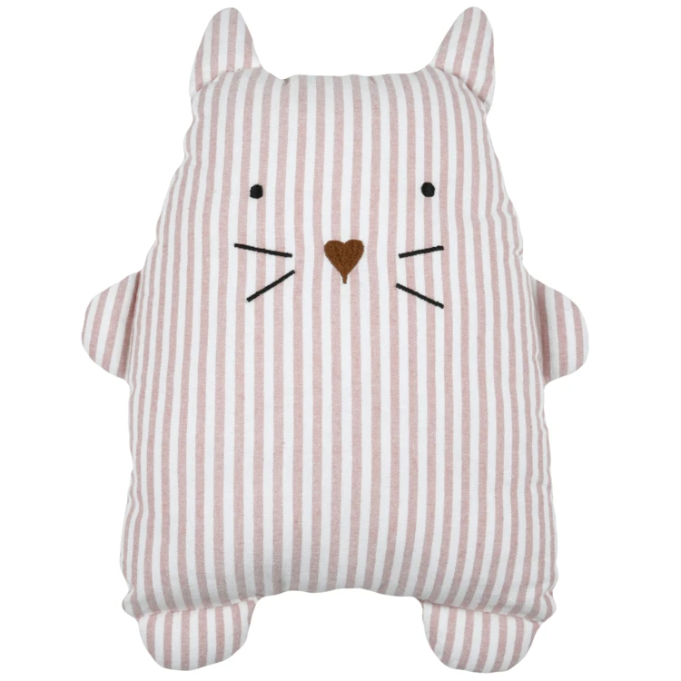 Cojín en forma de gato a rayas