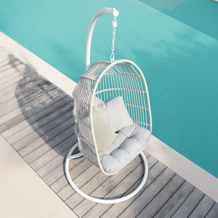 Fauteuil suspendu acier et corde