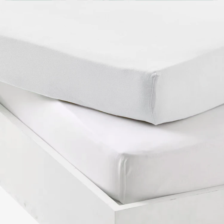 Lot 2 draps-housses extensibles coton pour lit bébé