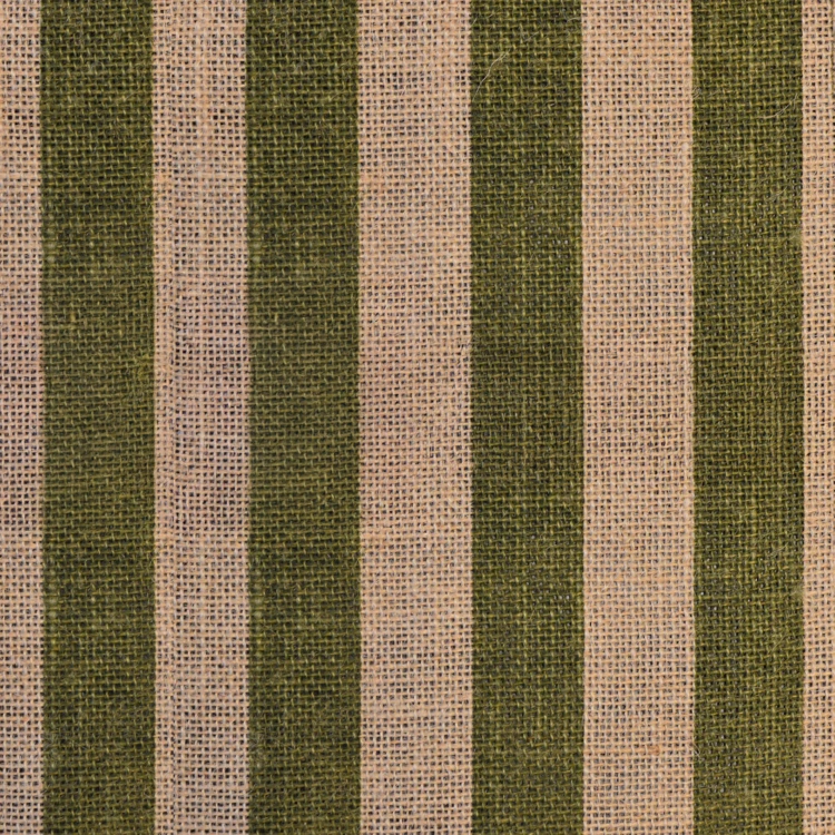 Tissu rayé en jute naturelle