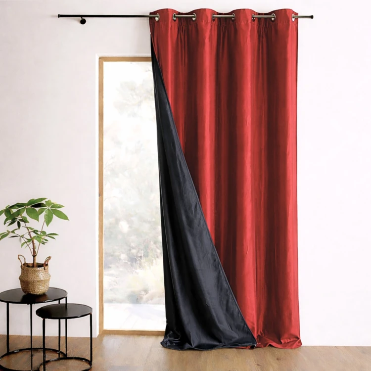 Rideau Ameublement Réversible en Taffetas