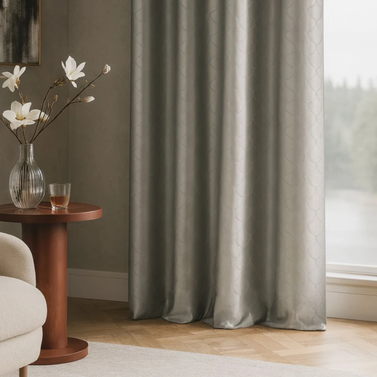 Rideau effet soie motif écaille