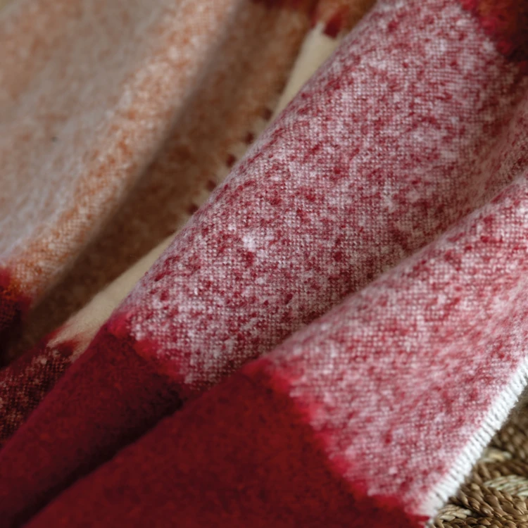 Plaid à carreaux aspect mohair
