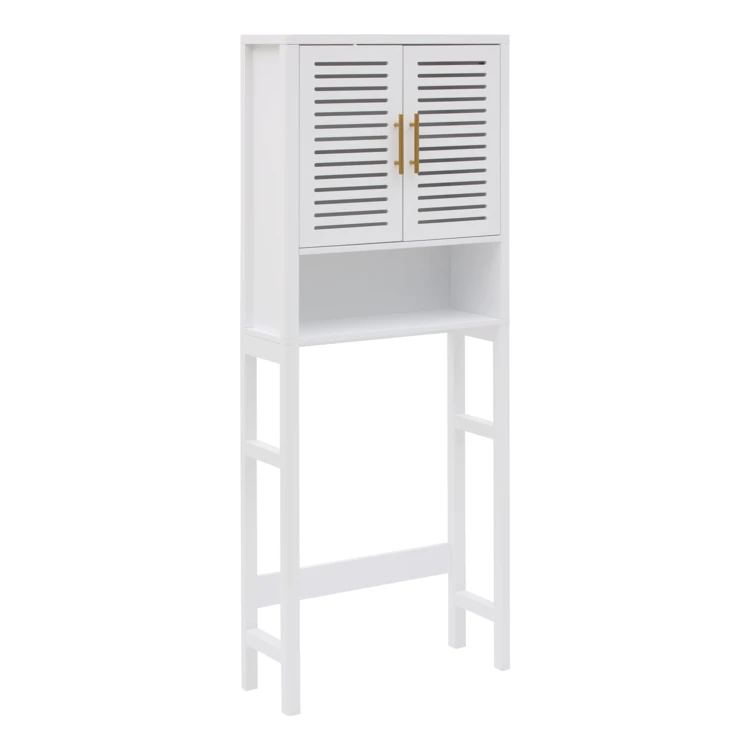 Meuble WC 2 portes avec étagère