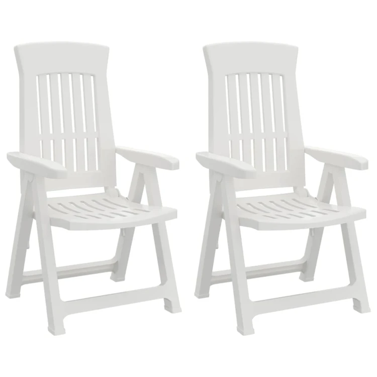Lot de 2 chaises de jardin inclinables pliantes