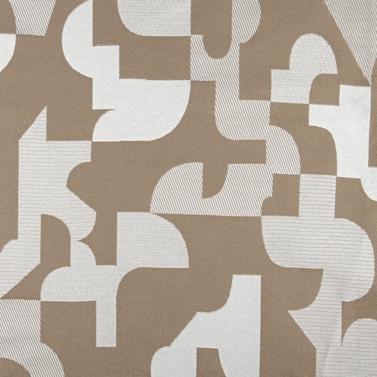 Tissu au mètre jacquard géométrique texturé rétro