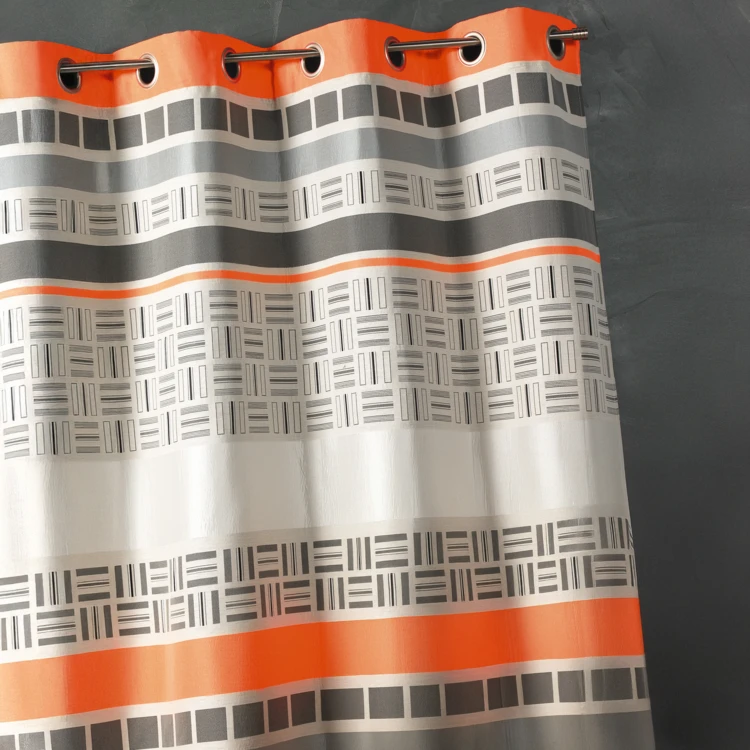 Rideau en jacquard design à rayures horizontales
