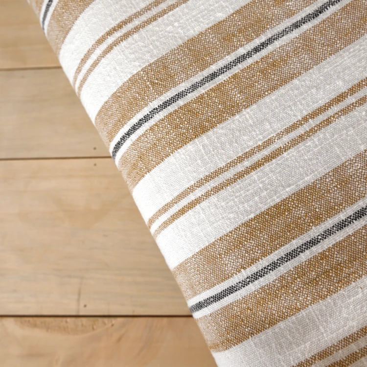 Colcha reversível em algodão flamejado com riscas grossas