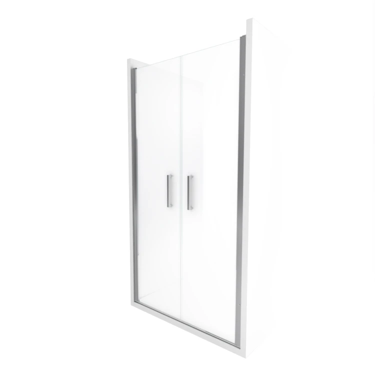 Paroi porte de douche DOUBLE PORTES PIVOTANTES - 90x200 cm