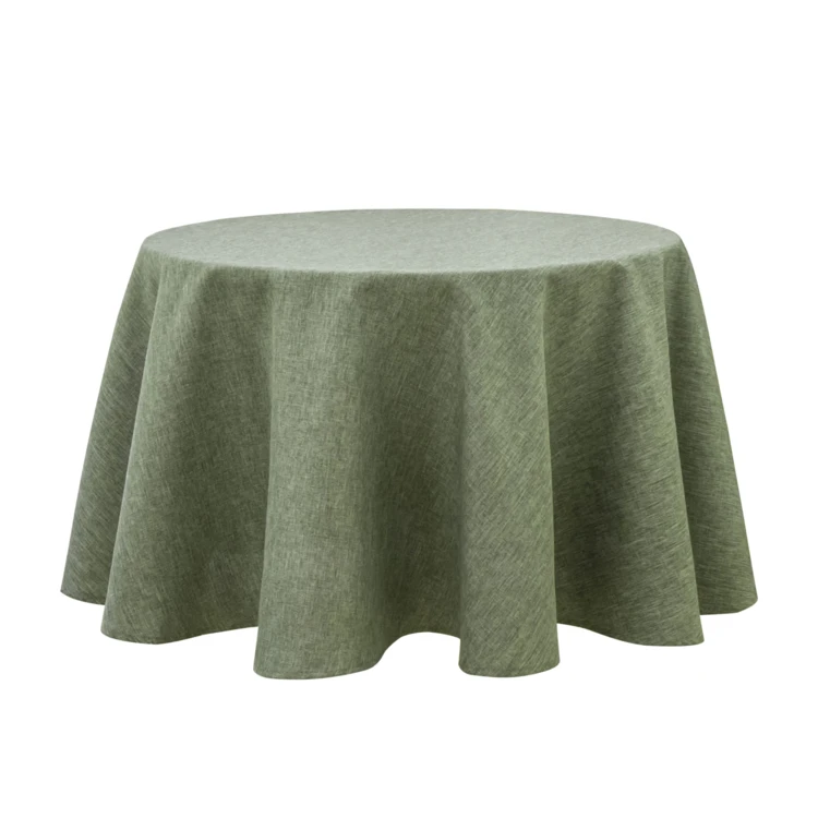 Nappe ronde infroissable et anti-tâches