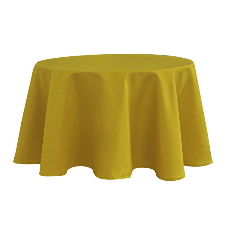 Nappe ronde infroissable et anti-tâches