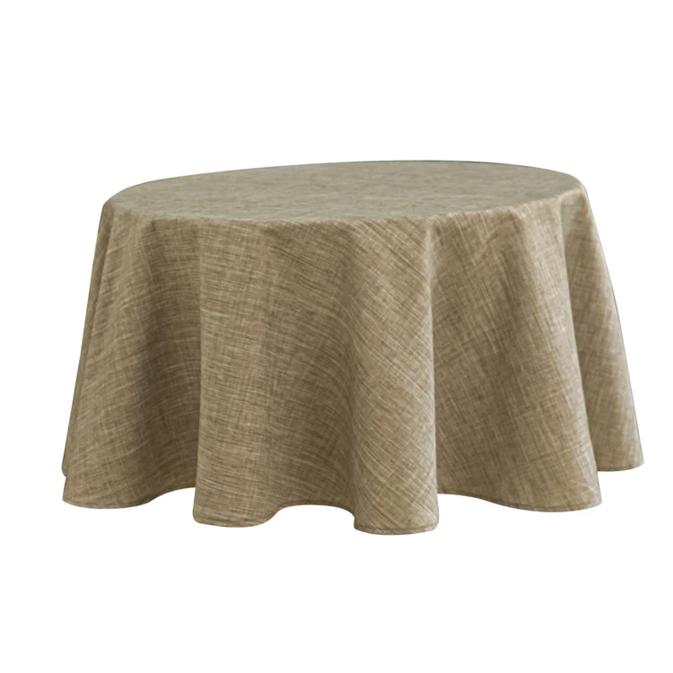 Nappe ronde infroissable et anti-tâches