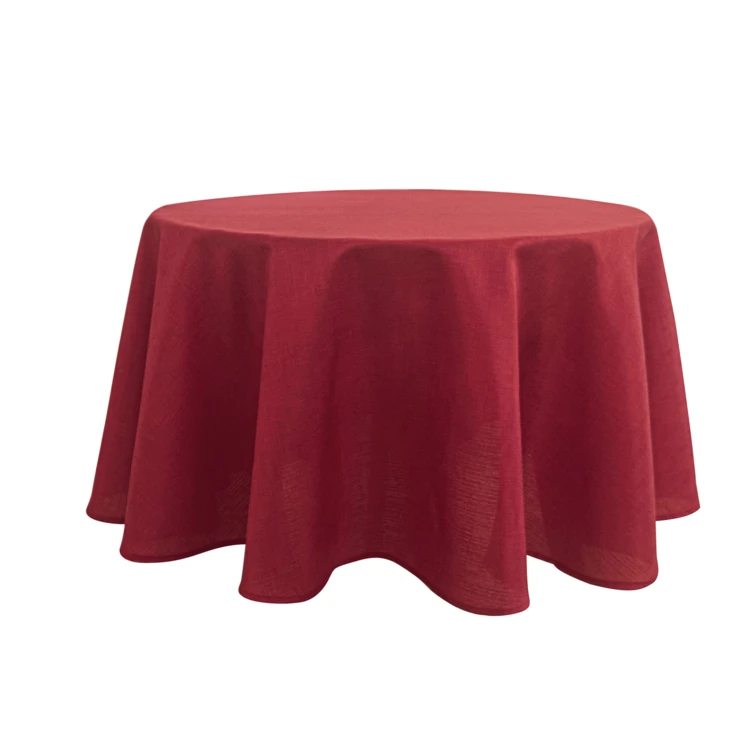 Nappe ronde infroissable et anti-tâches