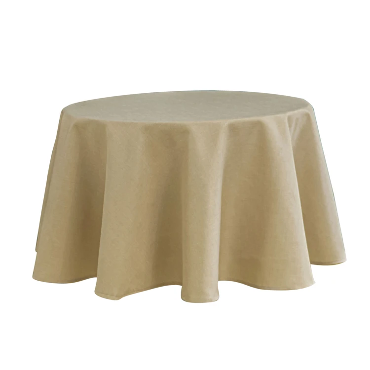 Nappe ronde infroissable et anti-tâches