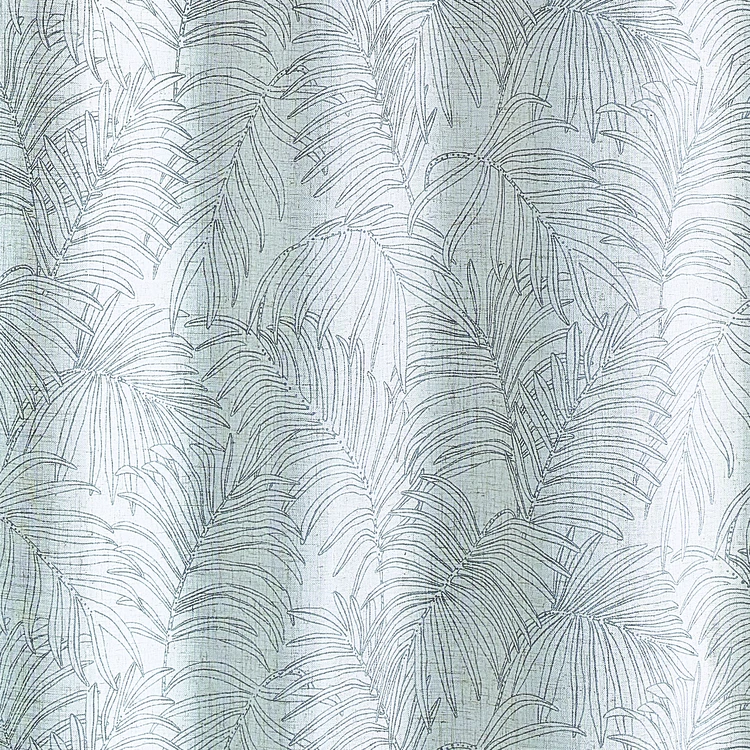 Voilage feuilles de palmier poly-lin