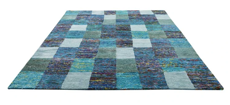 Tapis avec Effet Patchwork de Matières