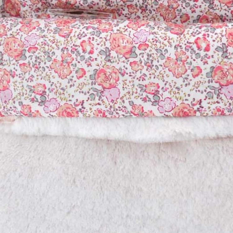 Couverture enfant en liberty et fausse fourrure