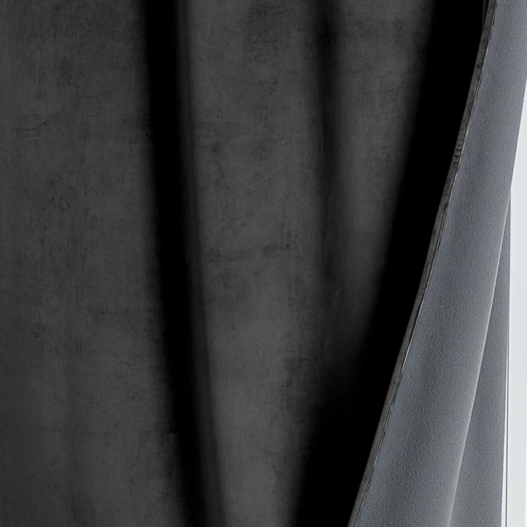 Rideau isolant et occultant en velours doublé polaire - Blanc cassé -  135x280 cm - Velours