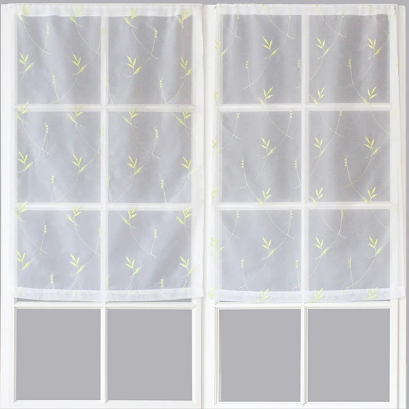 Paire de Petits voilages Motif "Floral"