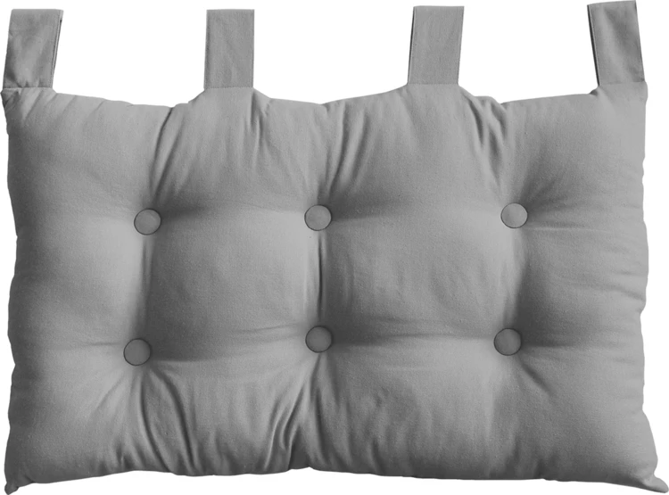 Coussin tête de lit en coton et pattes boutonnées