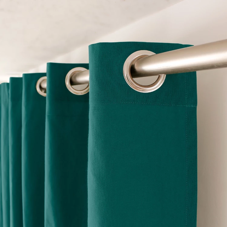 Farbenfroher Vorhang aus reiner Baumwolle 8 Ösen