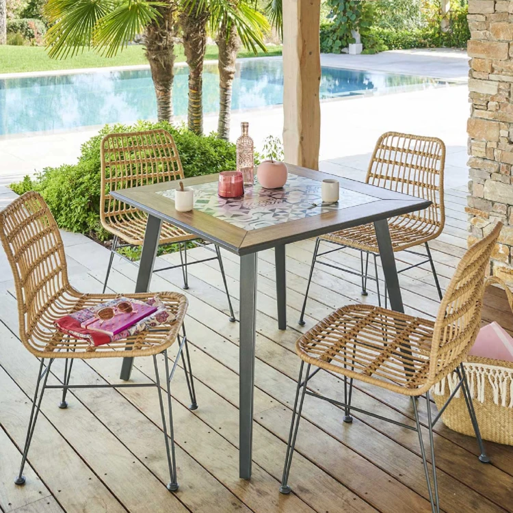 Set de 2 chaises Hespéride Lambada style exotique