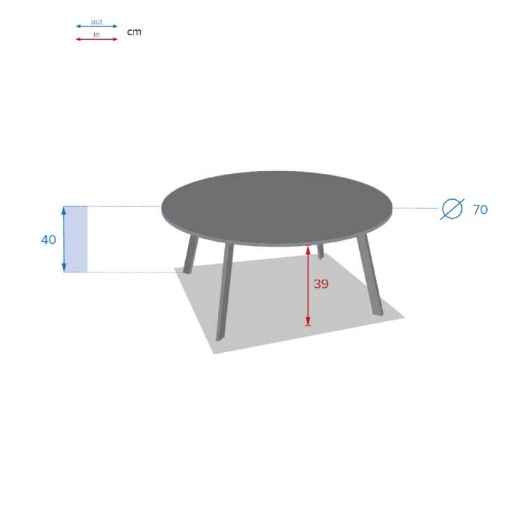 Table d'appoint de jardin Saona Hespéride