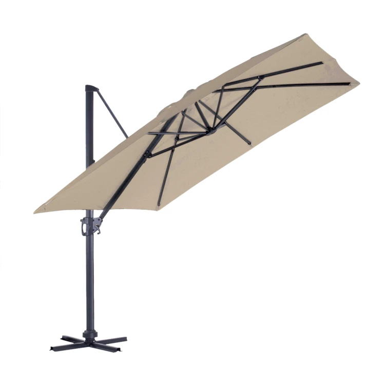 Parasol en Aluminium à Pied Déporté de 3 x 3 m