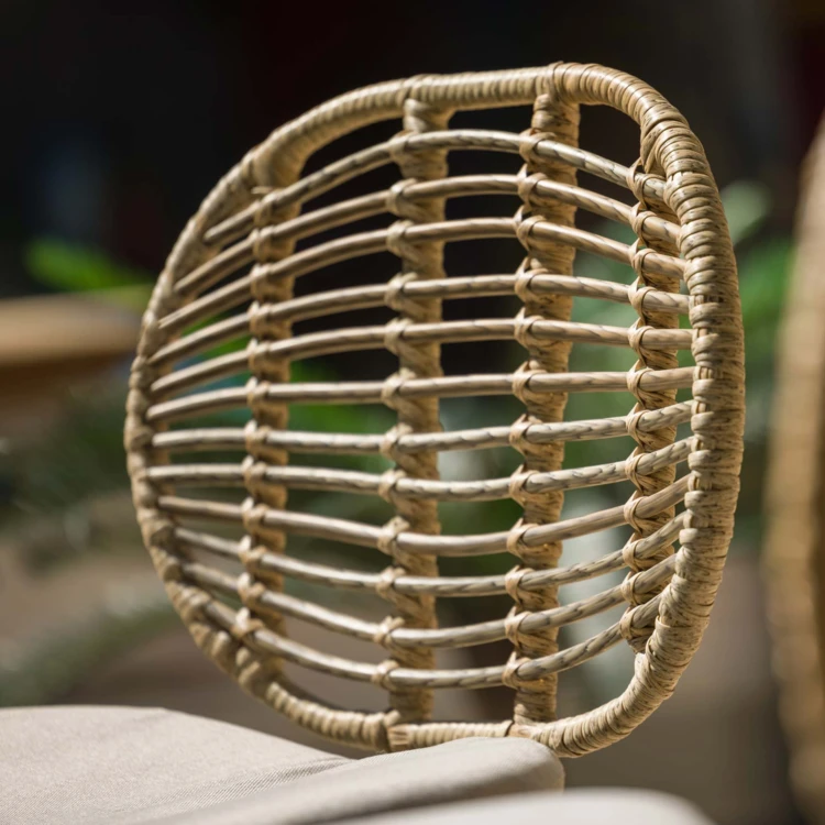 Duo de chaises extérieur en résine tressée