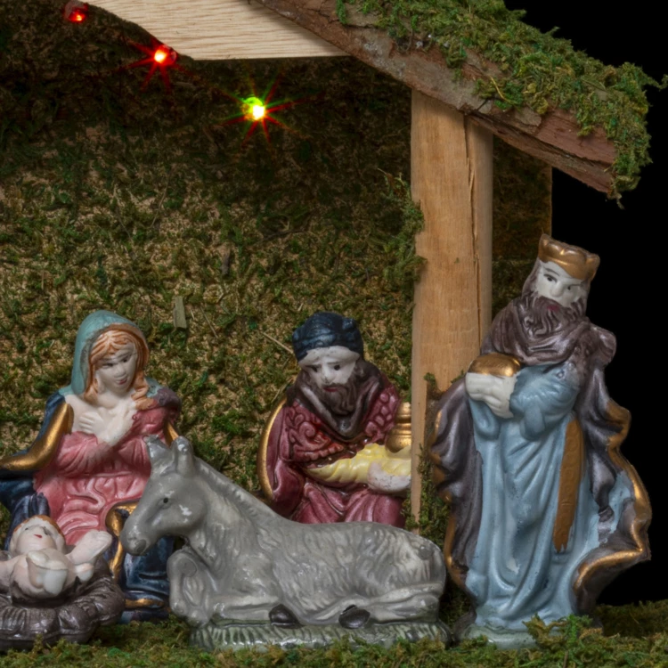 Crèche de Noël avec 8 santons