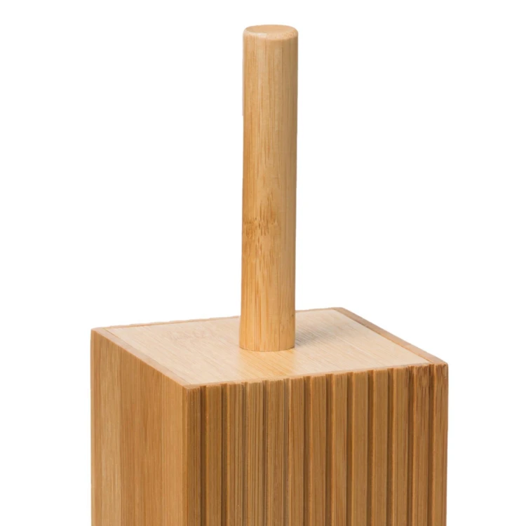 Porte-brosse WC en bambou - Porte-brosse WC Brosse WC - Naturel