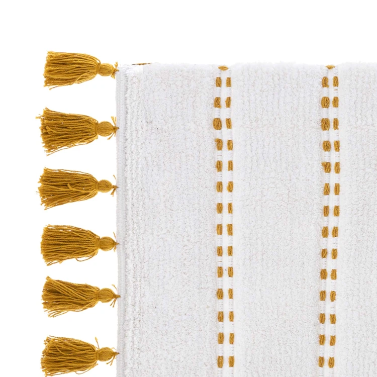 Tapis de bain à pompons