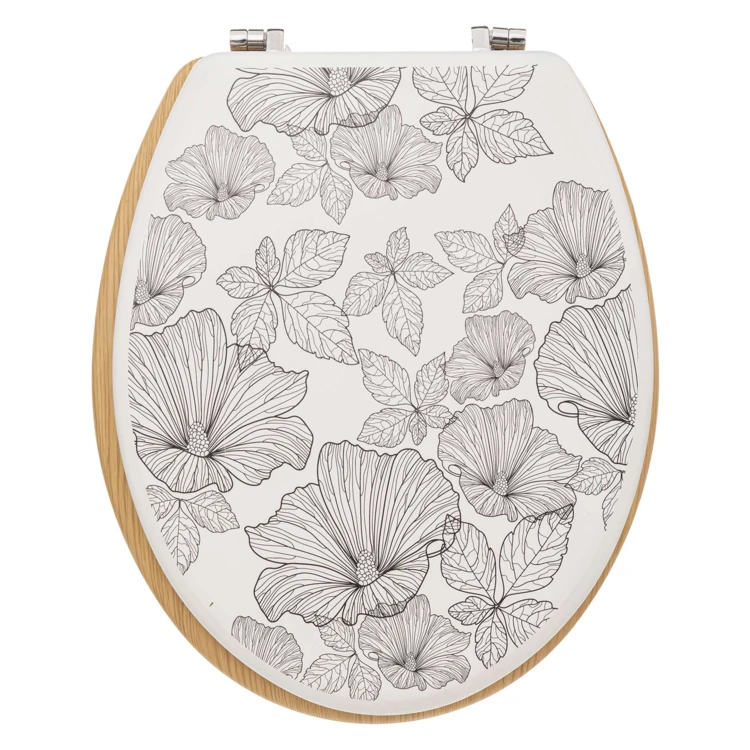 Abattant toilette esprit floral