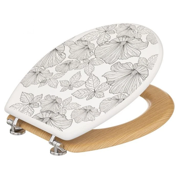 Abattant toilette esprit floral