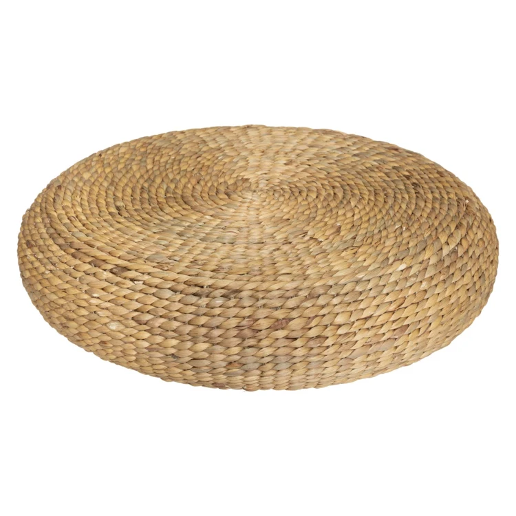 Pouf rond en tresse