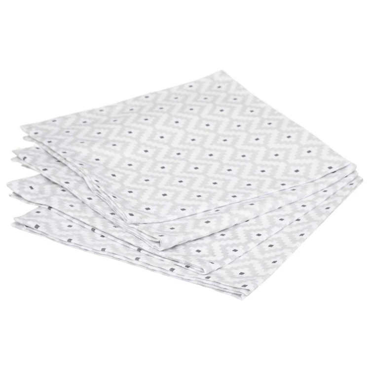 Lot de 4 serviettes de table aux motifs géométriques