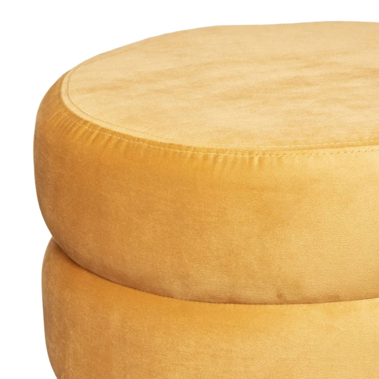 Pouf rond en velours