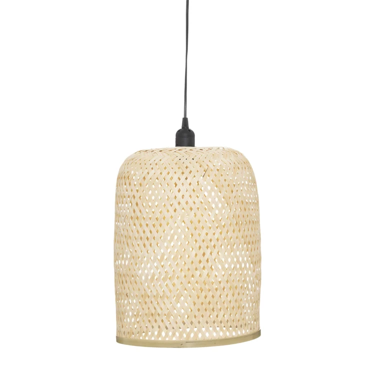 Suspension effet cloche en bambou