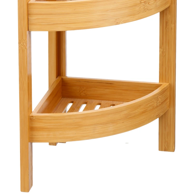 Étagère d'angle en bambou
