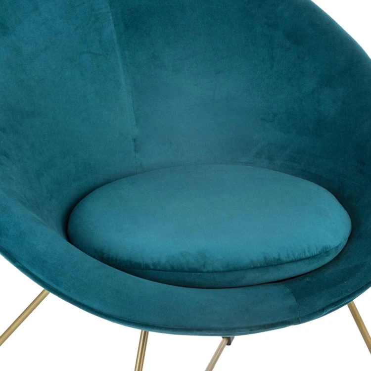 Sillón de terciopelo estilo años sesenta