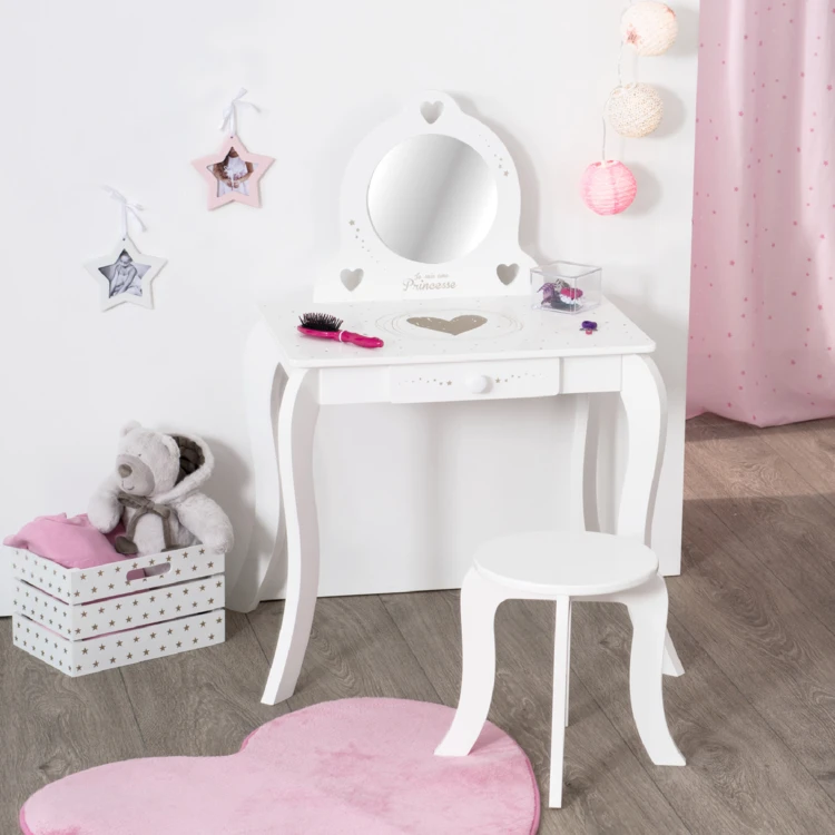 Coiffeuse et tabouret enfant