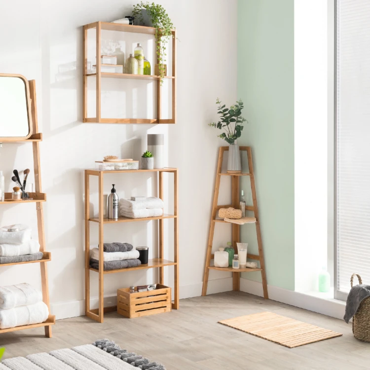 Étagère d'angle sur trois niveaux pour rangement de douche - Mon