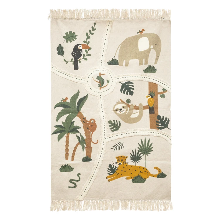 Tapis enfant à l'esprit jungle