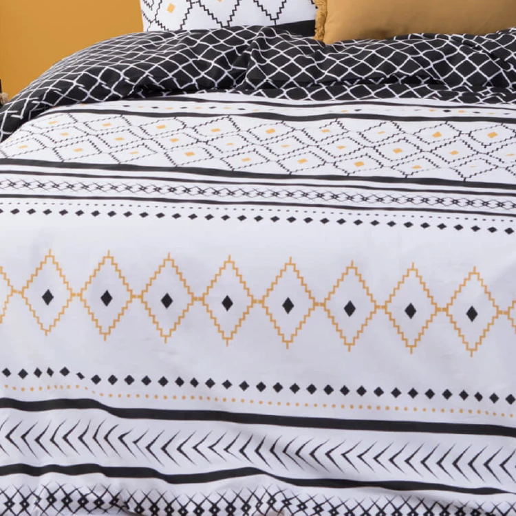 Conjunto de cama en percal de algodón con motivos gráfico