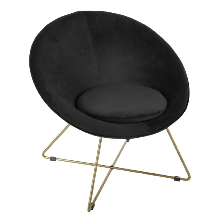 Fauteuil en velours esprit sixties