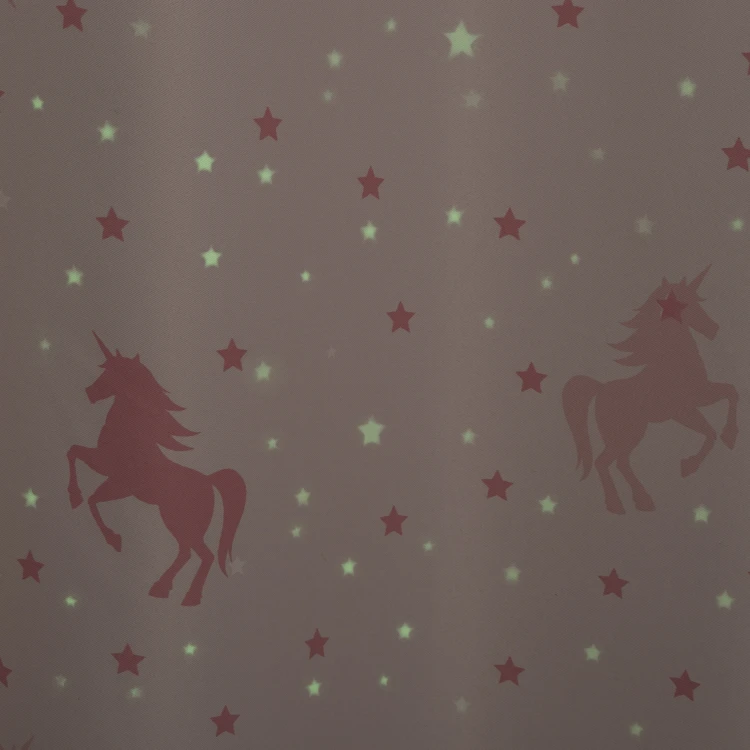 Rideau licorne phosphorescent